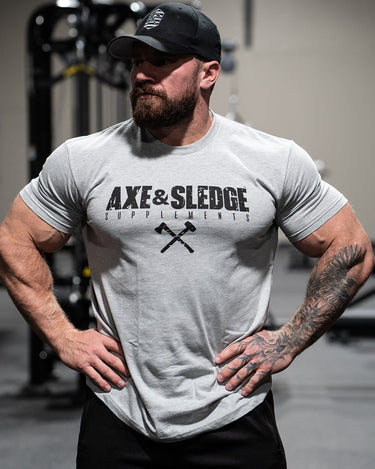 Black on Gray Logo Tee